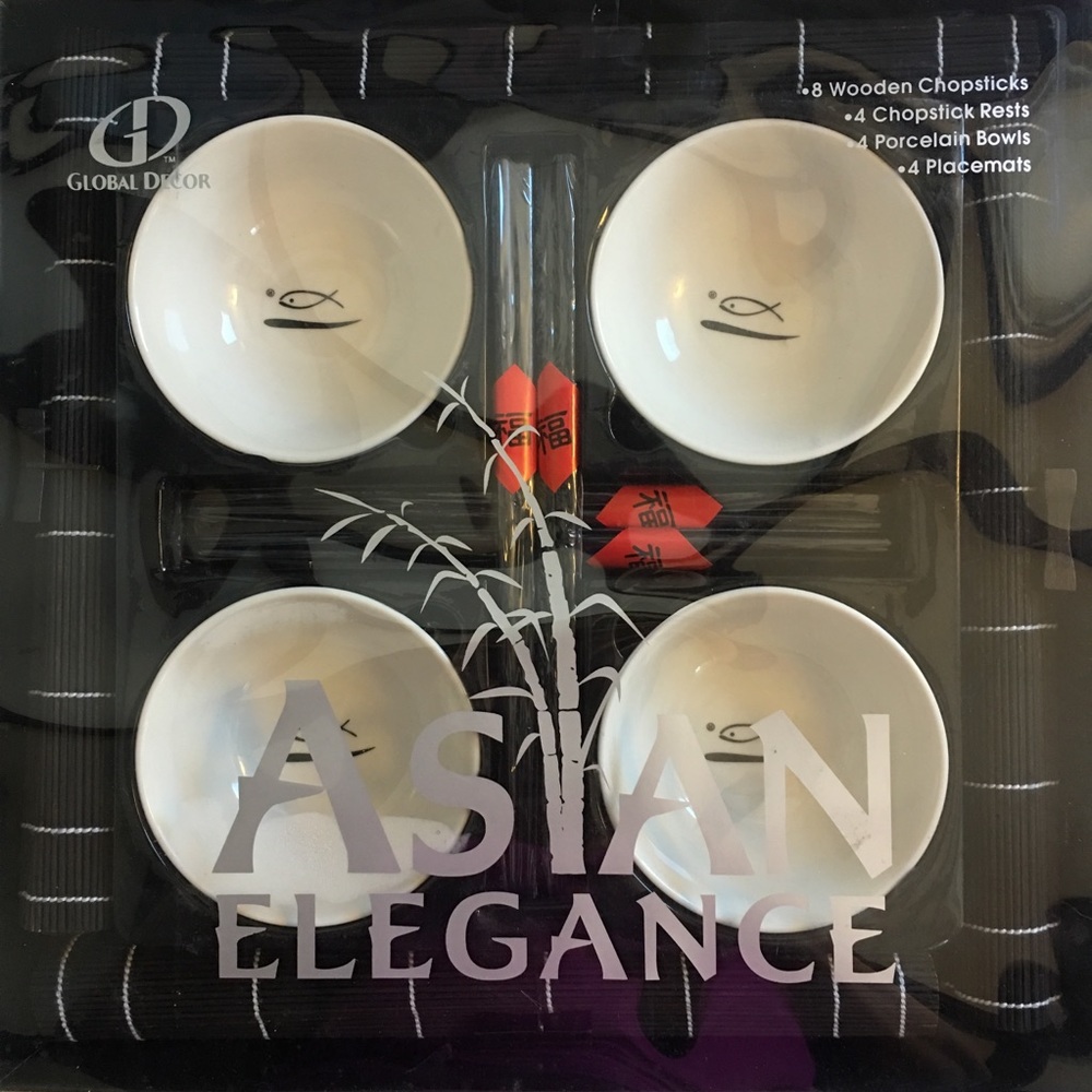 Asian Elegance Rice Bowl Set